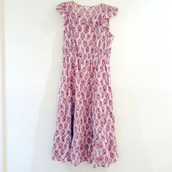 J. Crew Ruffle-Sleeve Floral Print Midi Dress - Picture 2 of 11